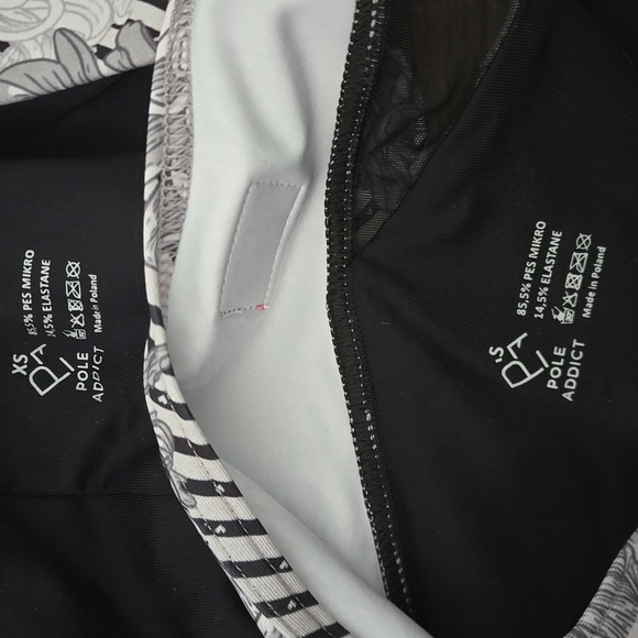 Pole Addict Black/white/grey Set Sz XS NWT - Picture 8 of 8